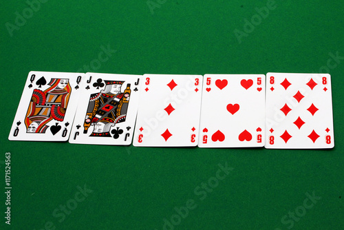 Poker, The old card, if none of the other combinations match, the high card is compared. photo