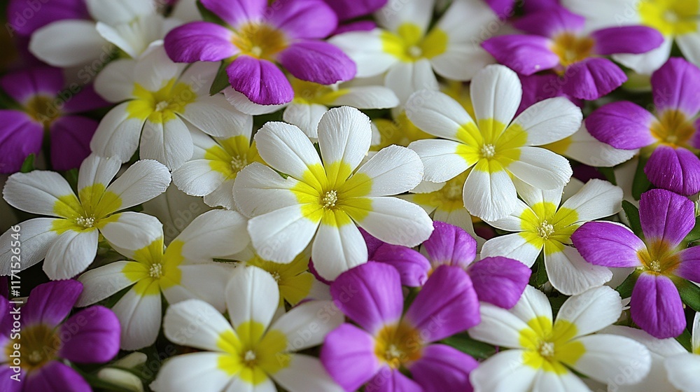 Fototapeta premium shot of statice mixed with other flowers, emphasizing the vibrant and contrasting colors. | Statice 