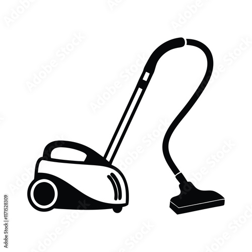 vector illustration of a vacuum cleaner icon silhouette