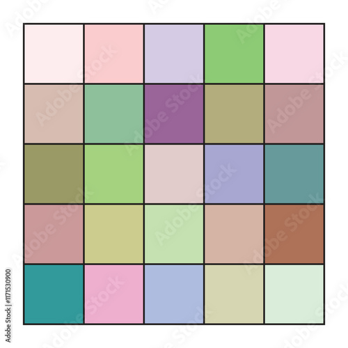 Elegant set of colorful color palette