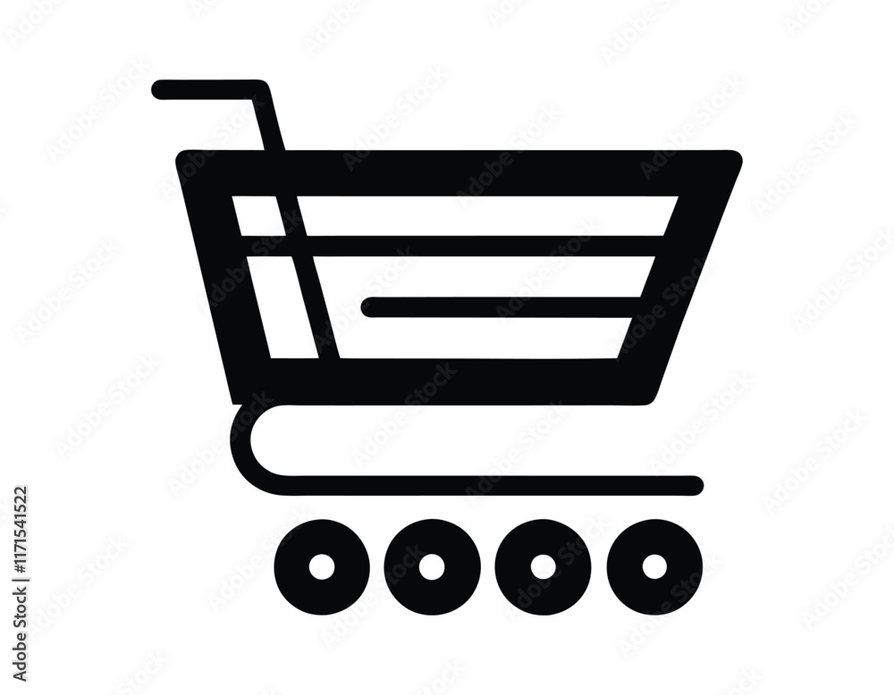 black and white shopping cart symbol for online stores black and white shopping cart symbol for online stores