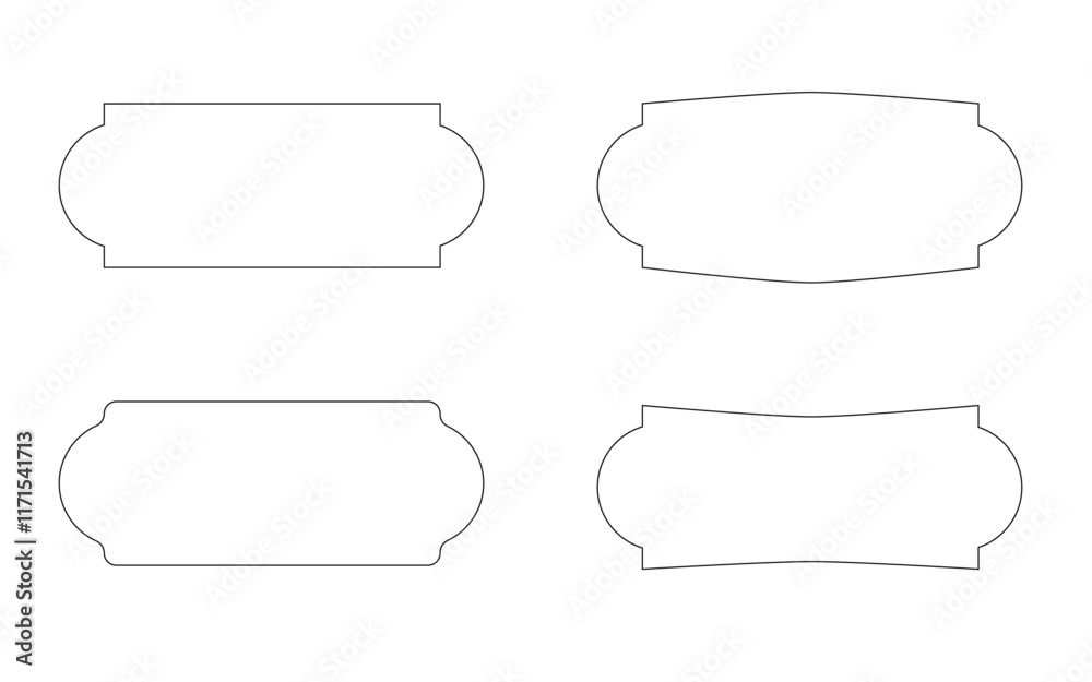 Obraz premium Rectangle frame set of four desing