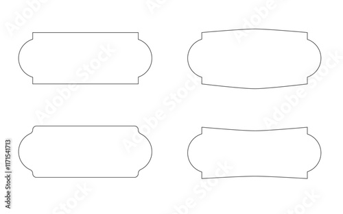 Rectangle frame set of four desing