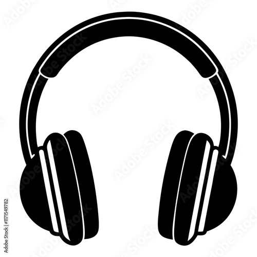 Headphone simple flat vector art illustration