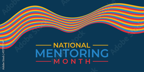 National Mentoring Month vector template.