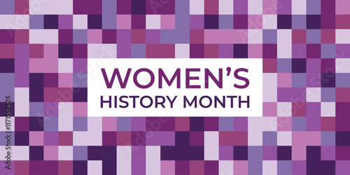Women's History Month design concept . The annual month that highlights the contributions of women to events in history.
