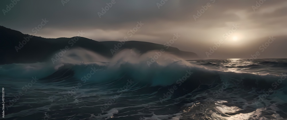 A closeup of rippling waves creating hypnotic patterns on a shoreline A closeup of rippling waves creating hypnotic patterns on a shoreline