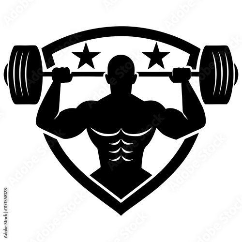 illustration of a man lifting weights