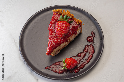 Torta Cheesecake de morango photo