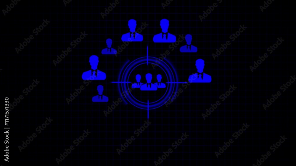 Target Customer concept, the specific group of people Business person analyzes data to identify customer target groups . Tailoring messages to meet the specific needs of each target group customer Target Customer concept, the specific group of people Business person analyzes data to identify customer target groups . Tailoring messages to meet the specific needs of each target group customer
