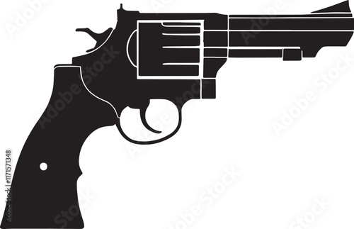 A Gun Silhouette vector Design