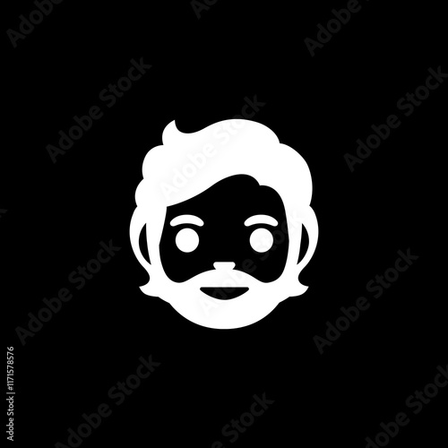 Man with Short Hair and Beard
