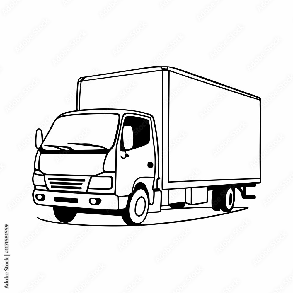 truck isolated on white