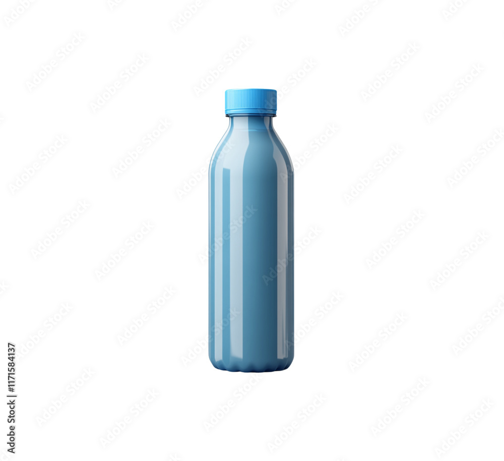 Empty Blue Plastic Bottle with Textured Surface and Droplets. Isolated on transparent background, png. Empty Blue Plastic Bottle with Textured Surface and Droplets. Isolated on transparent background, png.