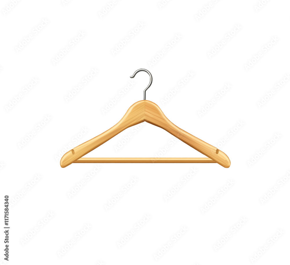Wooden Clothes Hanger with Metal Hook. Ideal for Organizing and Storing Clothes in Wardrobes. Isolated on transparent background, png. Wooden Clothes Hanger with Metal Hook. Ideal for Organizing and Storing Clothes in Wardrobes. Isolated on transparent background, png.