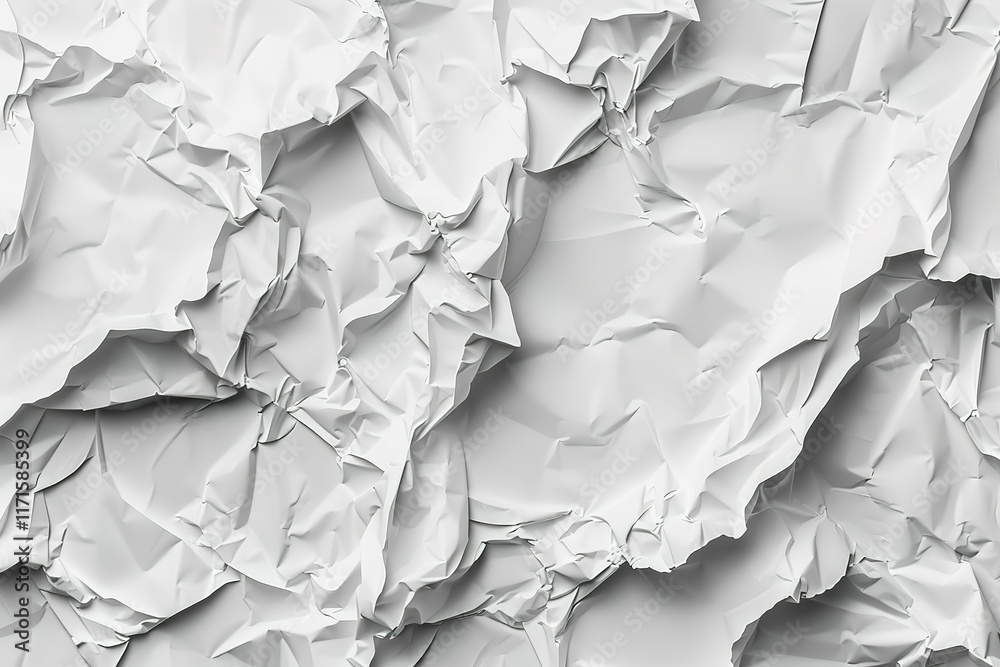 Abstract texture of crumpled white paper. Great for backgrounds or design elements. Abstract texture of crumpled white paper. Great for backgrounds or design elements.