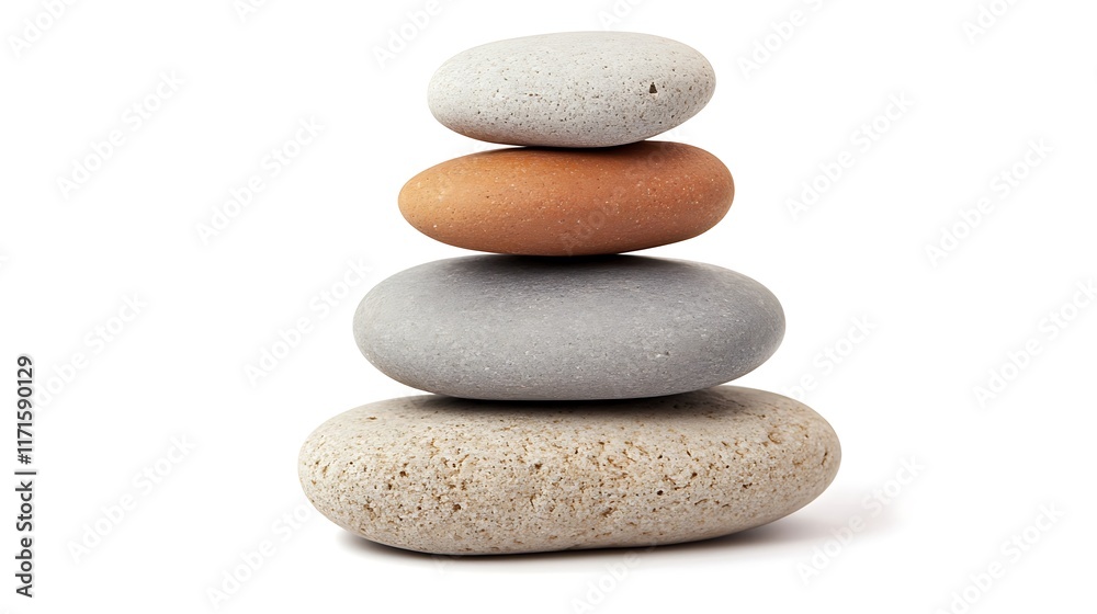 Isolated smooth pebble stack isolated on solid white background. Isolated smooth pebble stack isolated on solid white background.