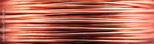 Close-up of copper wire coil