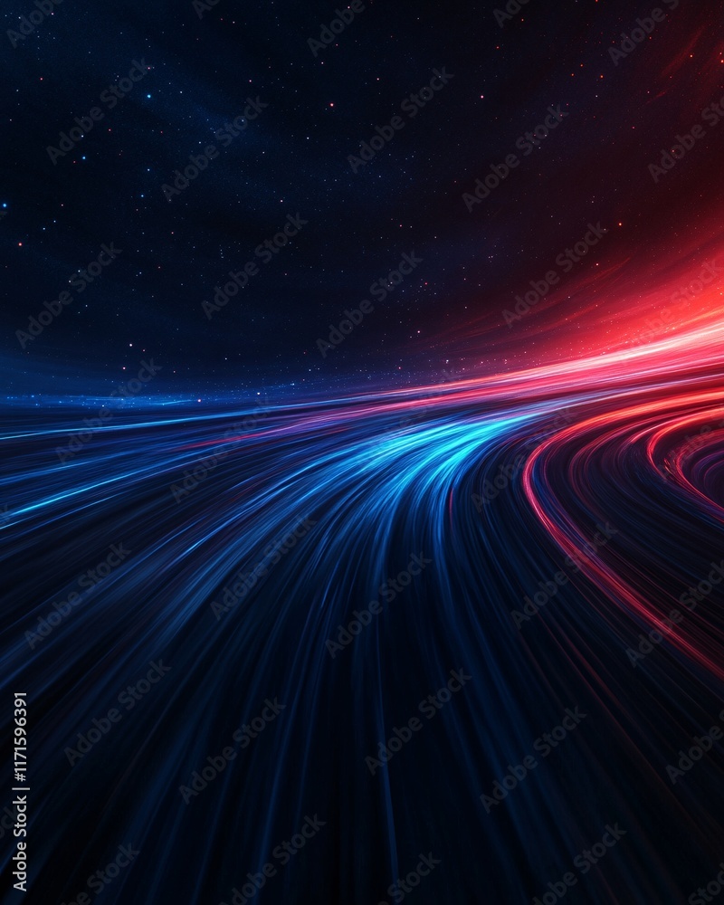 Obraz premium Abstract Light Trails in Space