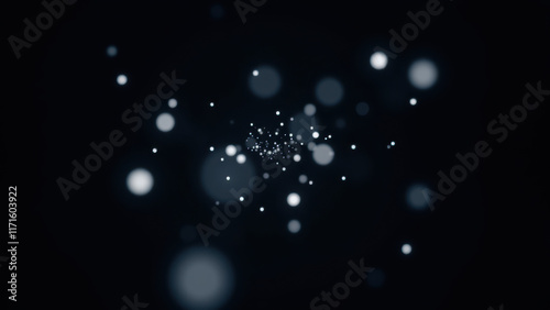 A dark background with indistinguishable AI effects resembling particles or specks of light.