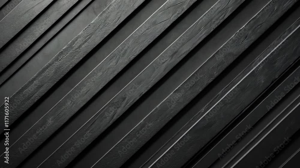 Dark textured wooden planks arranged diagonally on a surface creating a stunning visual effect