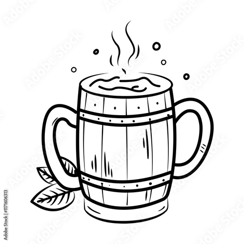 Warm cider icon designed in sketchy style