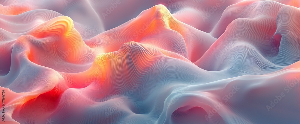 Obraz premium Abstract pastel wave pattern background.