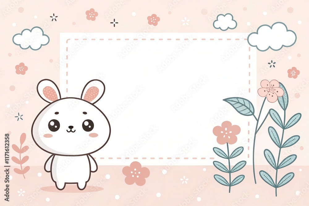 cute beautiful cartoon with simple shape illustration background cute beautiful cartoon with simple shape illustration background