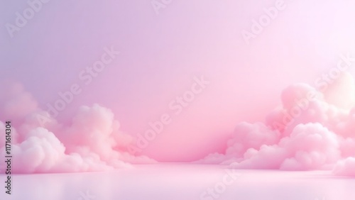 Dreamy Pastel Gradient Transitioning from Baby Pink to Lavender with Soft Cloud-Like Textures