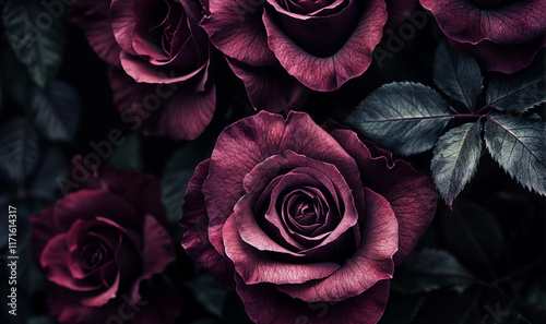 close up red rose on a black background vintage style romantic wallpaper