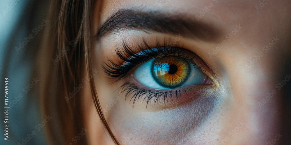 Fototapeta premium Close up of female eye, eye photography