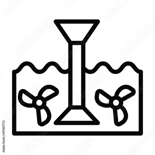 Tidal energy Line icon
 