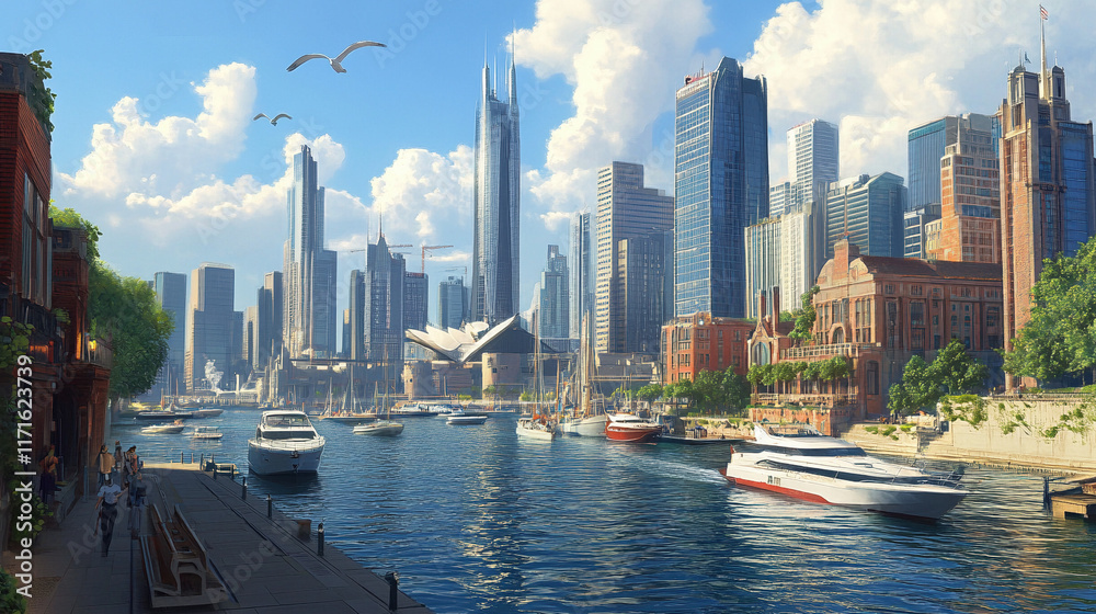 Fototapeta premium panorama of the city