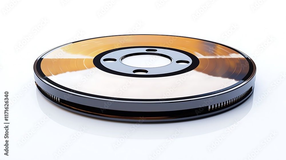 Isolated compact disk with a reflective surface isolated on solid white background. Isolated compact disk with a reflective surface isolated on solid white background.