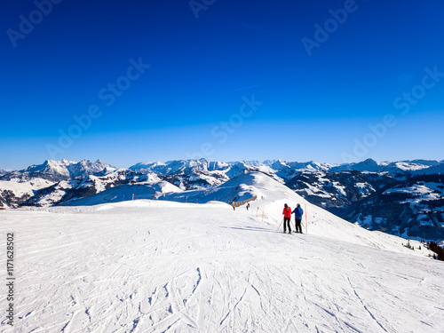 Kitzbuhel, ski resort in Austrian Alps photo