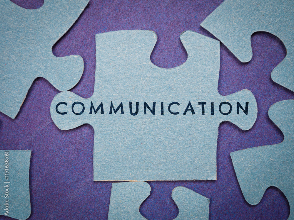 COMMUNICATION term meaning on puzzle piece COMMUNICATION term meaning on puzzle piece