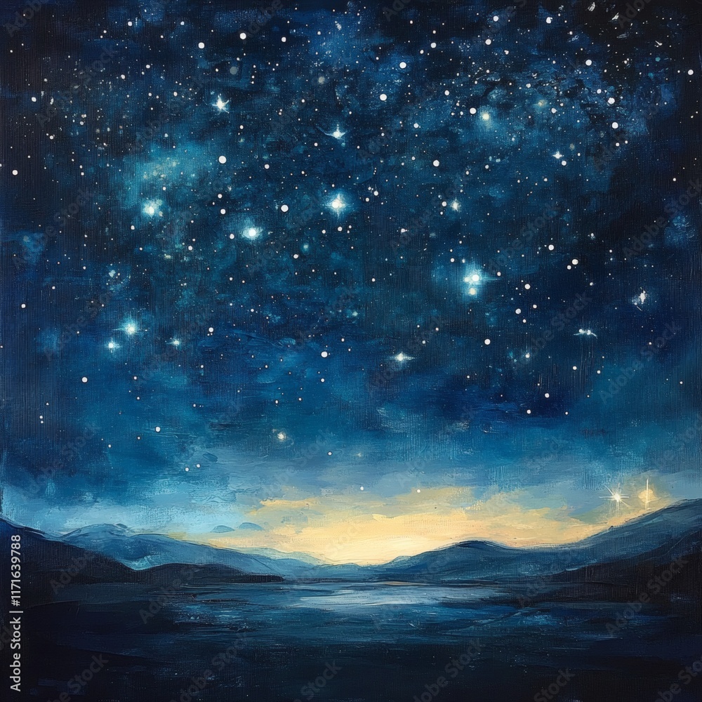 Obraz premium Starry Night Sky Background
