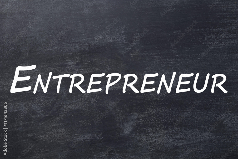 Fototapeta premium Entrepreneur tableau noir