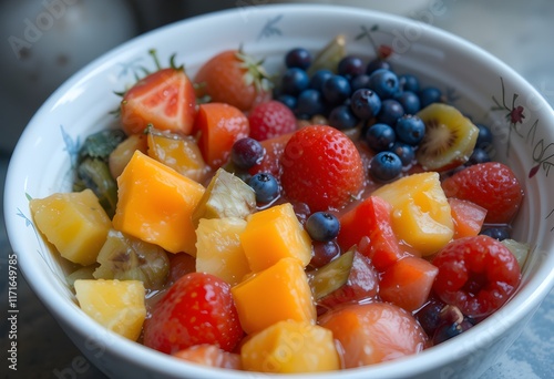fruit salad in a bowl