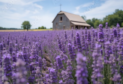 lavender field in region