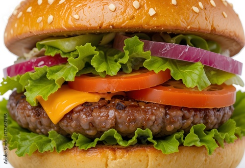 hamburger on a white background