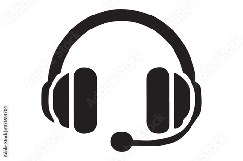 Minimalist headset icon