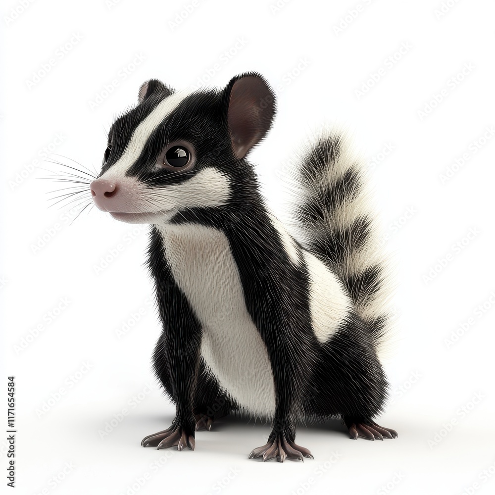 3D Skunk Isolated and White Background 3D Skunk Isolated and White Background