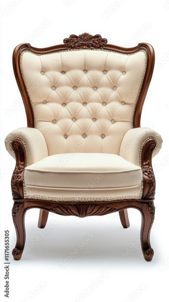 Isolated Chair on White Background for Furniture or Decorative Purposes Isolated Chair on White Background for Furniture or Decorative Purposes