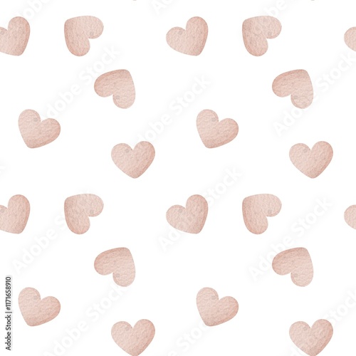 Seamless pattern with cartoon hearts. Colorful illustration flat style. hand drawing. valentines day. Romantic design for print, wrapper, fabric.