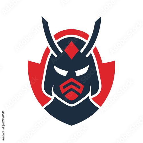 Design a samurai warrior mascot logo.