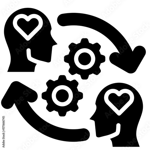 Empathy Glyph Vector Icon Productivity
