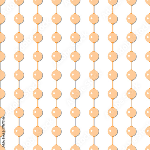 Seamless glamour print pattern with beads jewelry art decor wallpaper for textile, package, paper	
