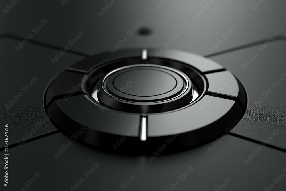 Sleek, metallic control panel. AI. Sleek, metallic control panel. AI.