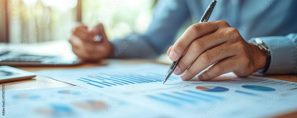 custom made wallpaper toronto digitalfinancial advisory services. Asian advisor showing plan of investment to clients in the consultancy office. Generative AI